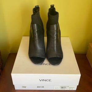 Black Vince Open Toe Boots